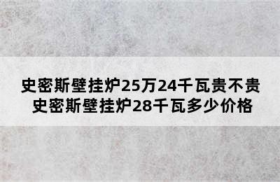 史密斯壁挂炉25万24千瓦贵不贵 史密斯壁挂炉28千瓦多少价格